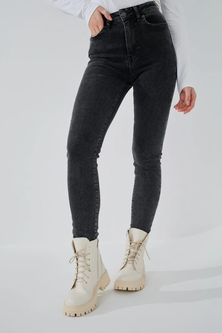 Джинсы Slim Fit женские On me 3103 baza 32 Темно-серый (2000989542063D)