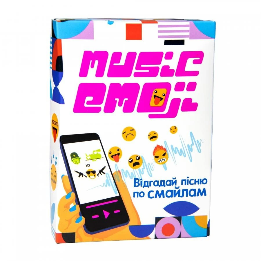 Настільна гра Strateg Music Emoji розважальна українською мовою 30249 (4823113819354)