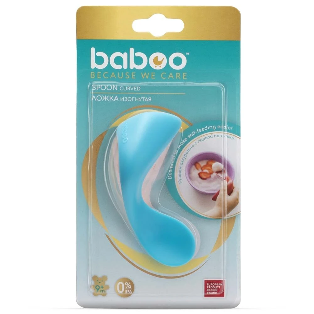 Вигнута тренувальна ложка BABOO 10-032 від 9 місяців Електрік (5057778100321)  Фото №1