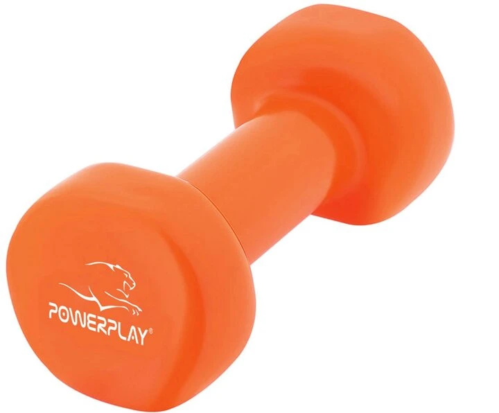 Гантель вінілова Achilles PowerPlay  PP_4125 1 кг Помаранчевий  Фото №0