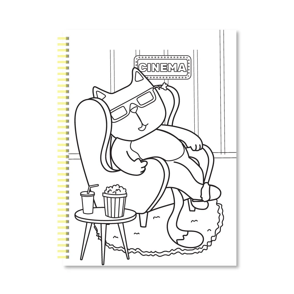 Набор для творчества серия «COLORING FUN» раскраска с карандашами на пружине «Усо-лапо-хвостики» Апельсин НТ-39-03 Разноцветный  Фото №0