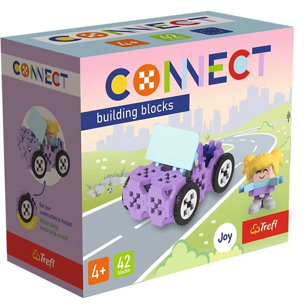 Конструктор Trefl Connect Машина 62043 42 ел. Різнокольоровий