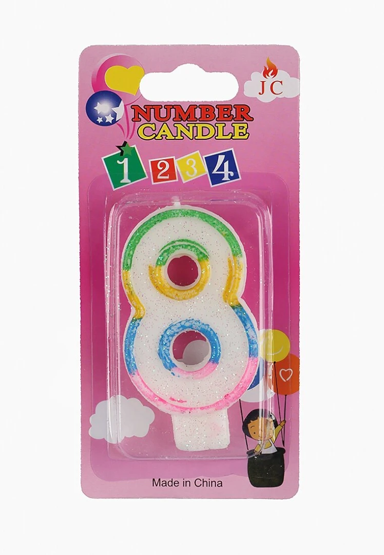 Свеча для торта Цифра 8 (2000904452804)
