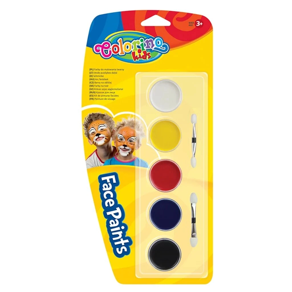 Фарба для обличчя 5 кольорів COLORINO 15950PTR Різнокольоровий (5907690815950)