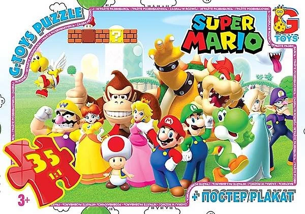 Пазли ТМ &quot;G-Toys&quot; із серії &quot;Маріо&quot;, 35 елементів MAR02 (4824687638044)