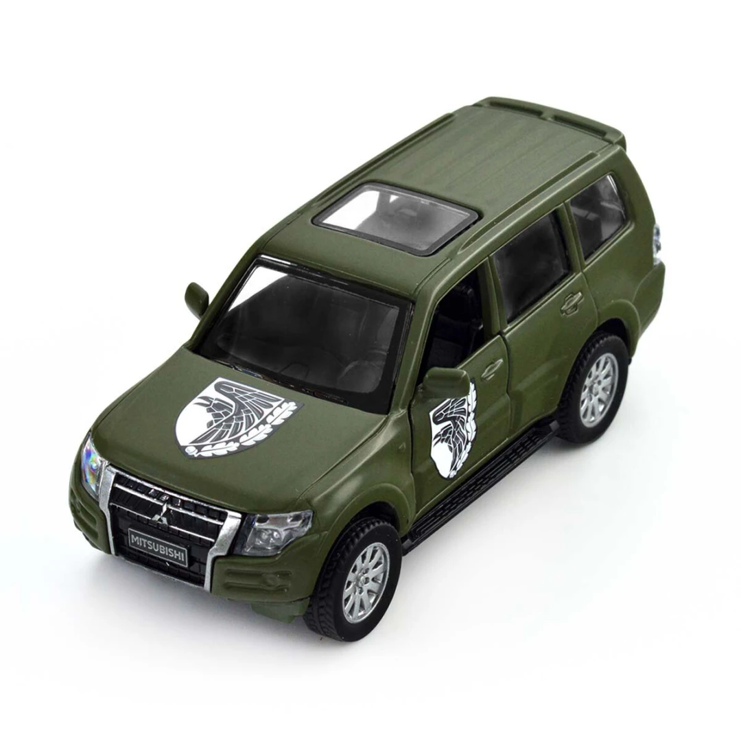 Автомодель &quot;Шевроны Героев&quot; Mitsubishi Pajero 4WD Tubro &quot;93 ОМБр&quot; TechnoDrive 250283M Темно-зеленый (6900007377188)