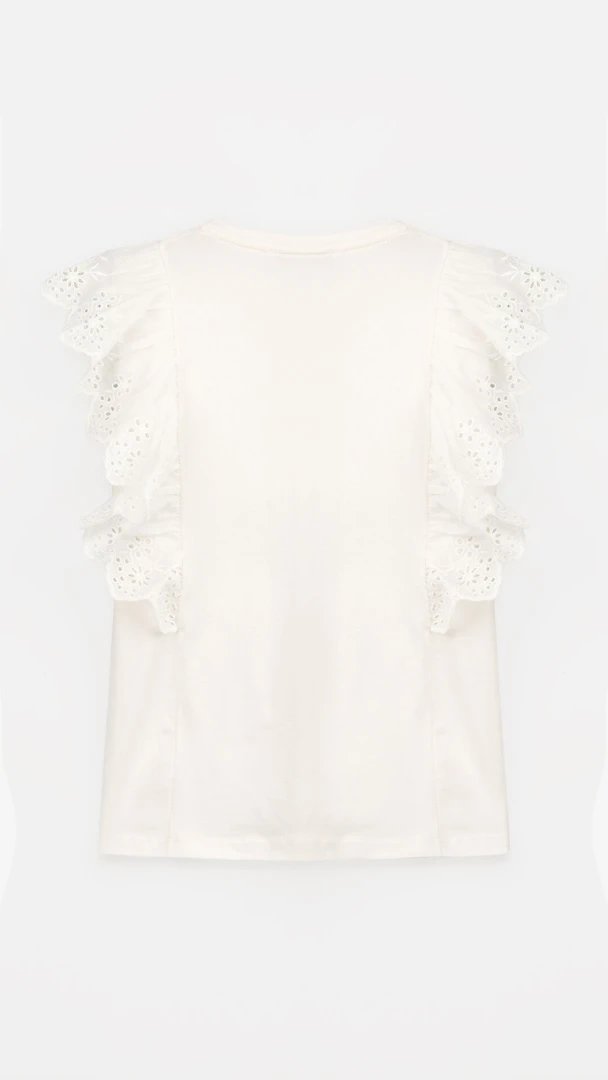 Блуза трикотажна для дівчинки Aura Style 861 116 см Молочний  Фото №1