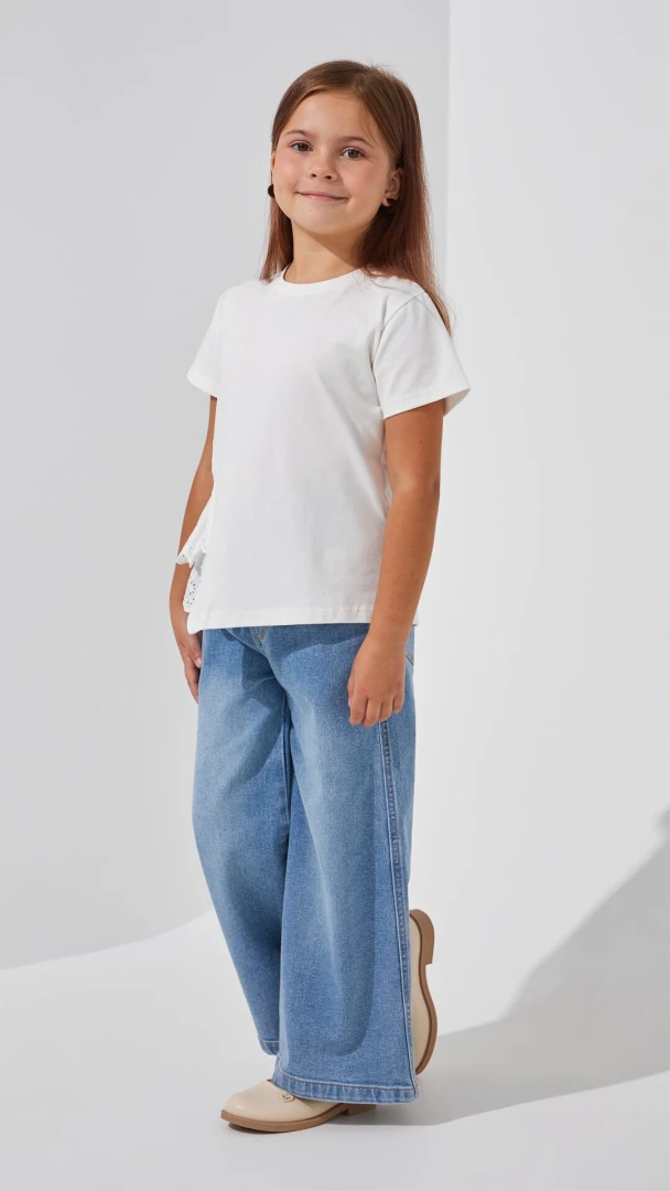 Блуза трикотажна для дівчинки Aura Style 864 140 см Молочний  Фото №0