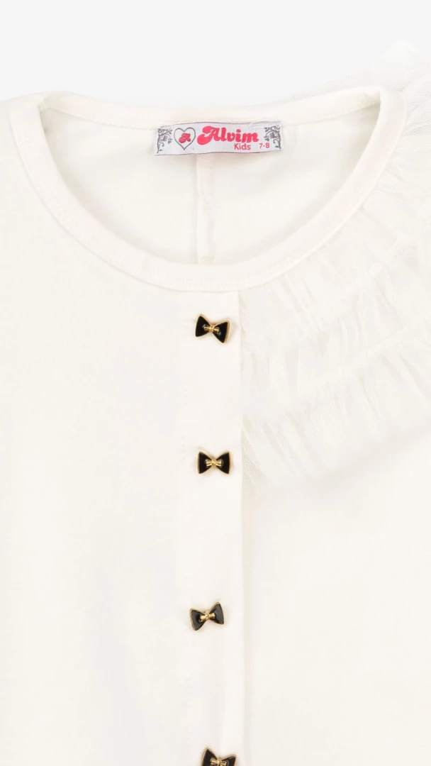 Блуза трикотажна для дівчинки Aura Style 867 116 см Молочний  Фото №0