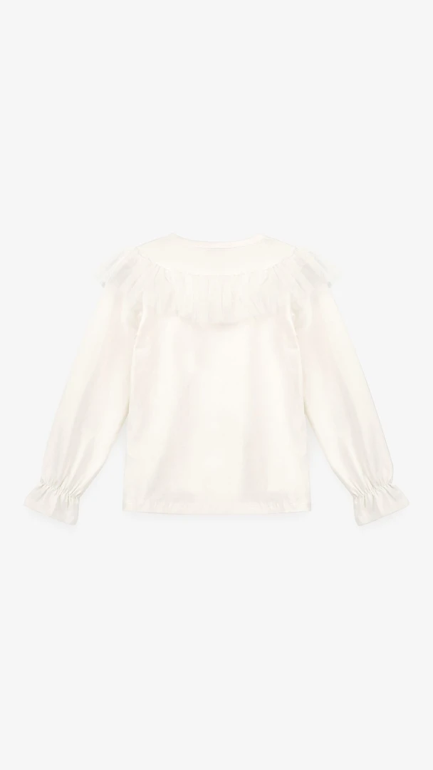 Блуза трикотажна для дівчинки Aura Style 870 122 см Молочний  Фото №2