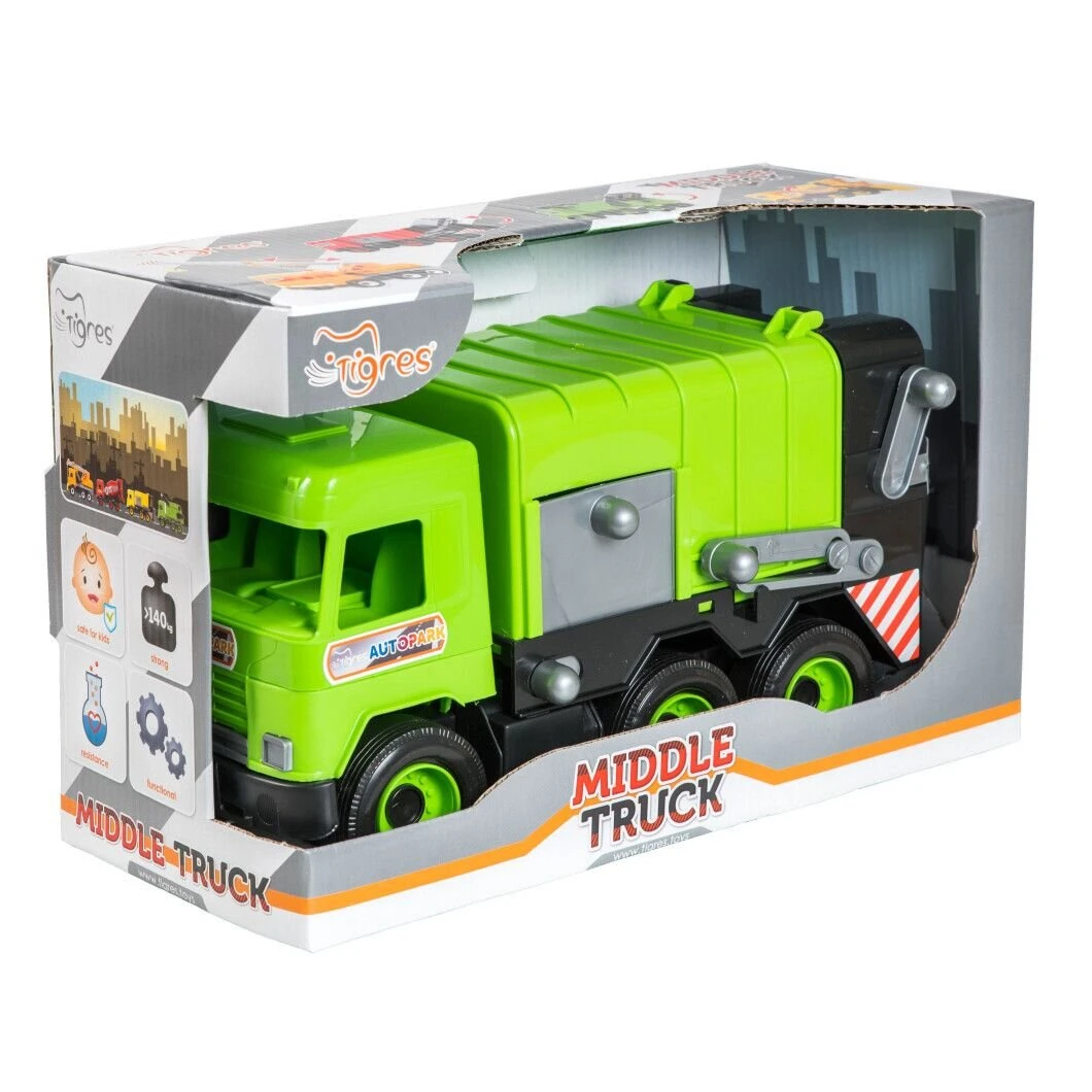 Авто-мусоровоз Tigres &quot;Middle truck&quot; 39484 Зеленый