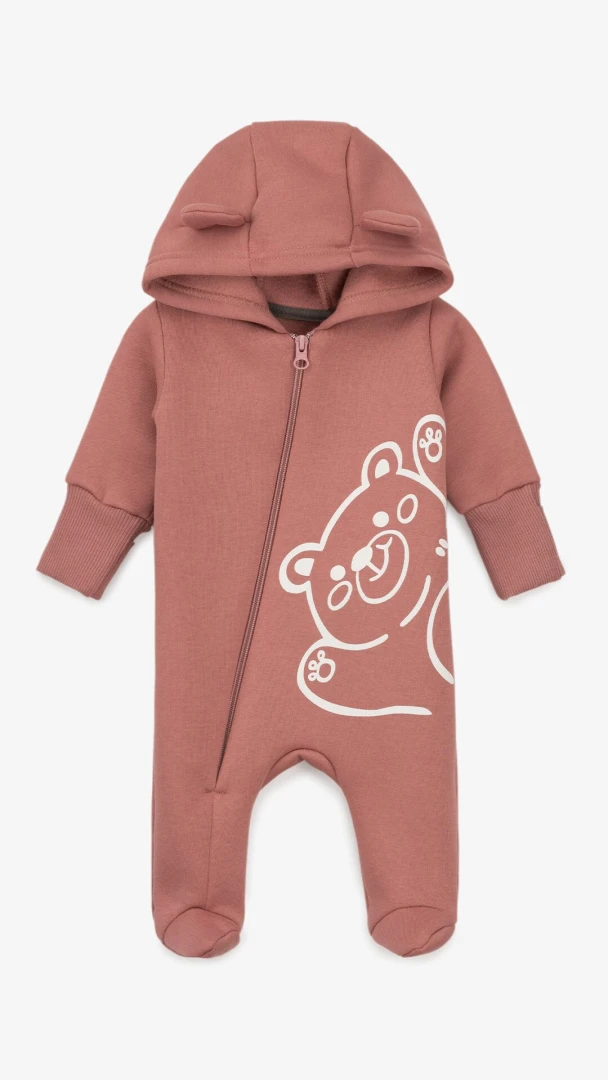 Чоловiчок Ведмежа флісовий для дівчинки Baby Life 22-05 62 см Рожевий