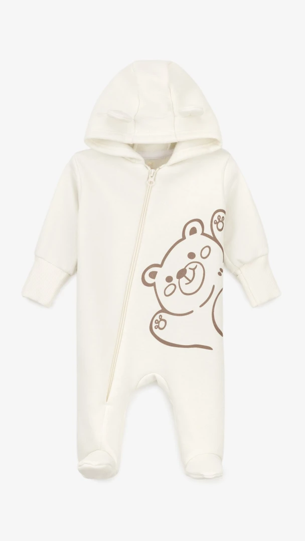 Чоловiчок Ведмежа флісовий для дівчинки Baby Life 22-05 68 см Оливковий