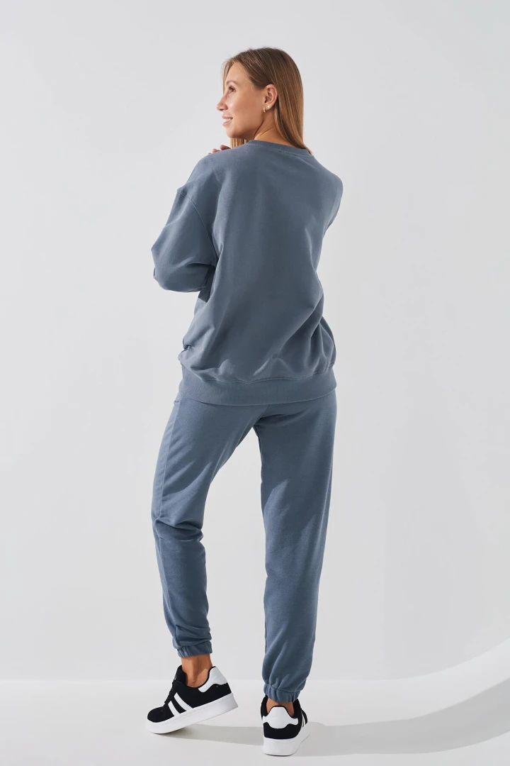 Свитшот однотонный женский On me Onme-02 baza XS Графитовый (2000990760364D)  Фото №2