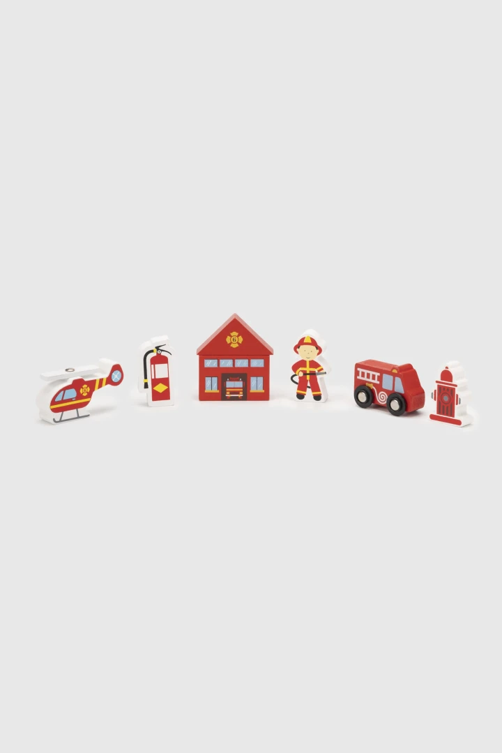 Дополнительный набор к железной дороге &quot;Пожарная станция&quot; Viga Toys 50815 Разноцветный (6934510508159)