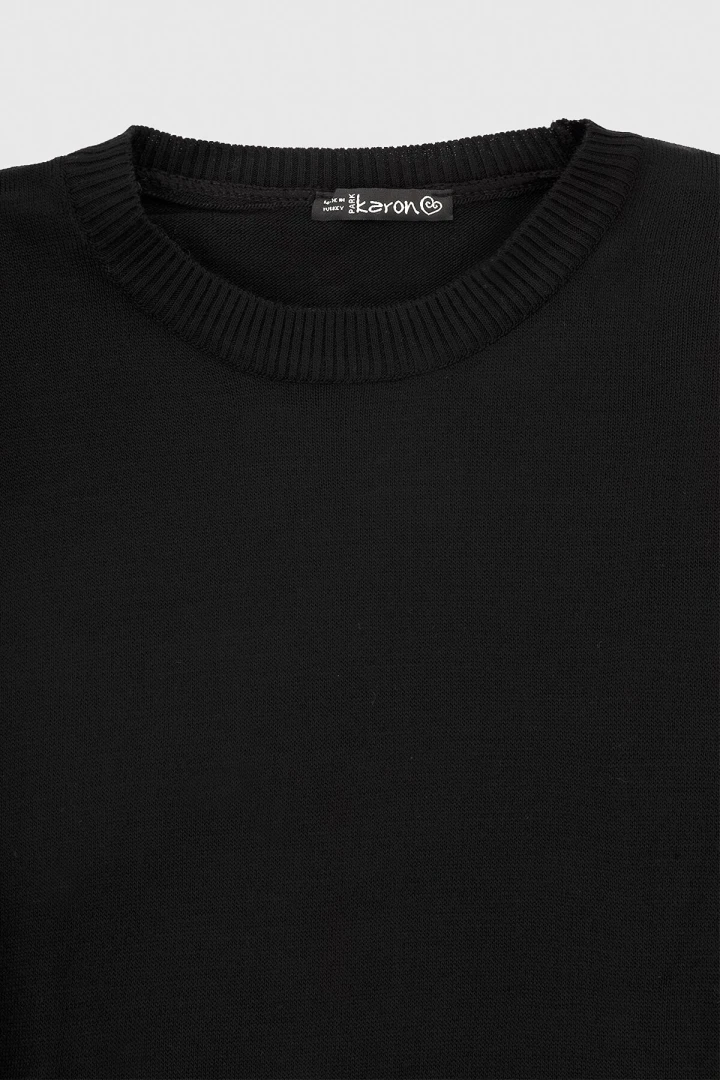 Джемпер однотонний жіночий Park karon 10245 One Size Чорний (2000989979005D)  Фото №7