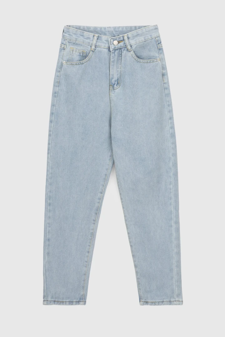 Джинсы Mom Fit женские 801 M Голубой  Фото №6
