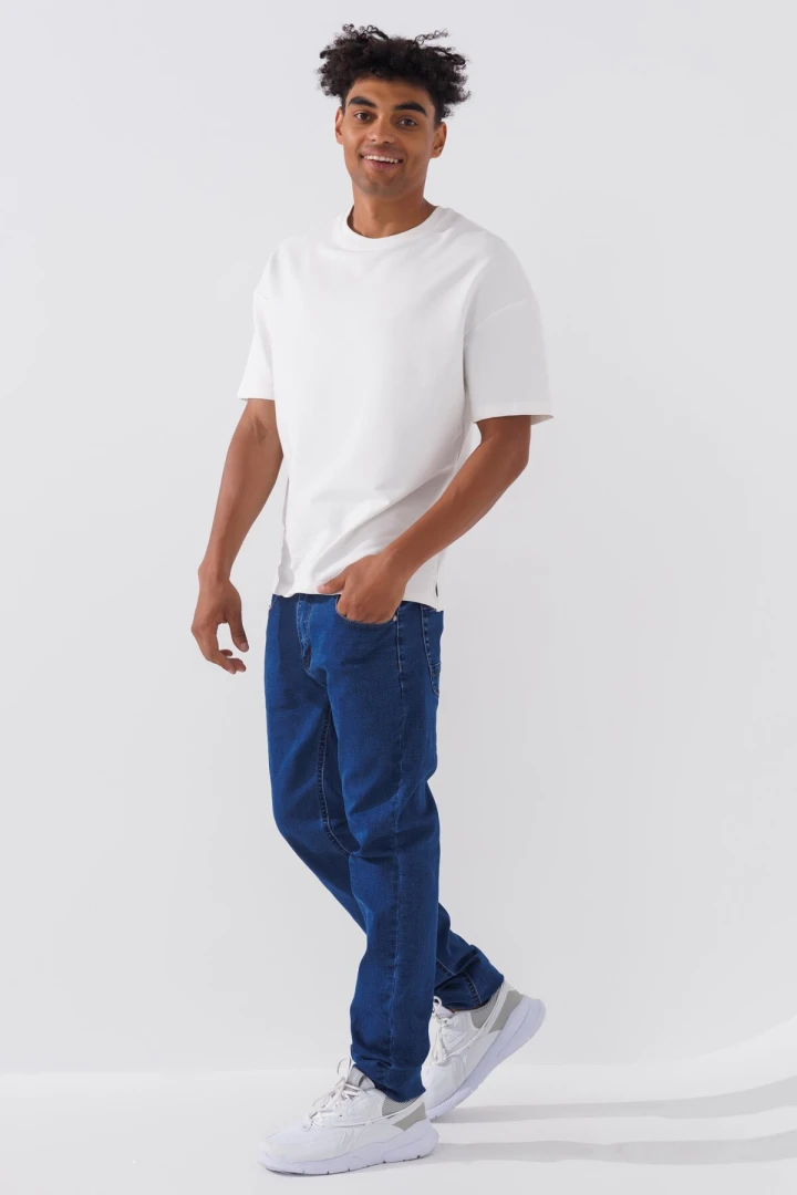 Джинси Slim Fit чоловічі 2323 27 Синій (2000990729521D)  Фото №0