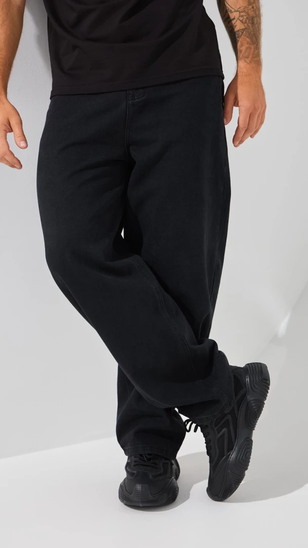 Джинси Baggy Fit чоловічі  W015 30 Чорний  Фото №0