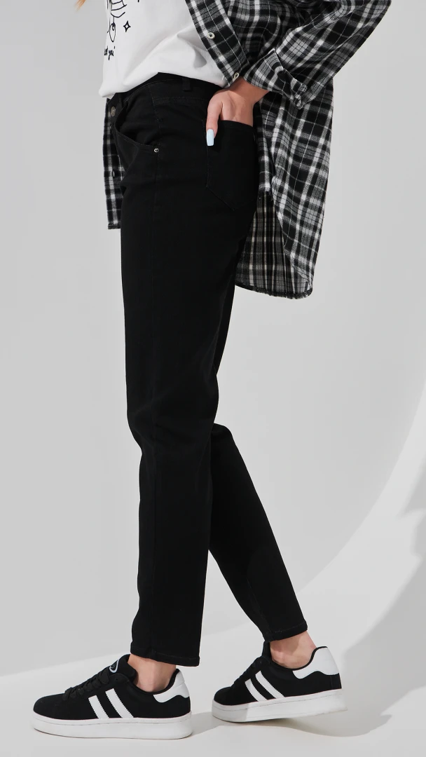 Джинси Mom Fit жіночі 3016 25 Чорний  Фото №2