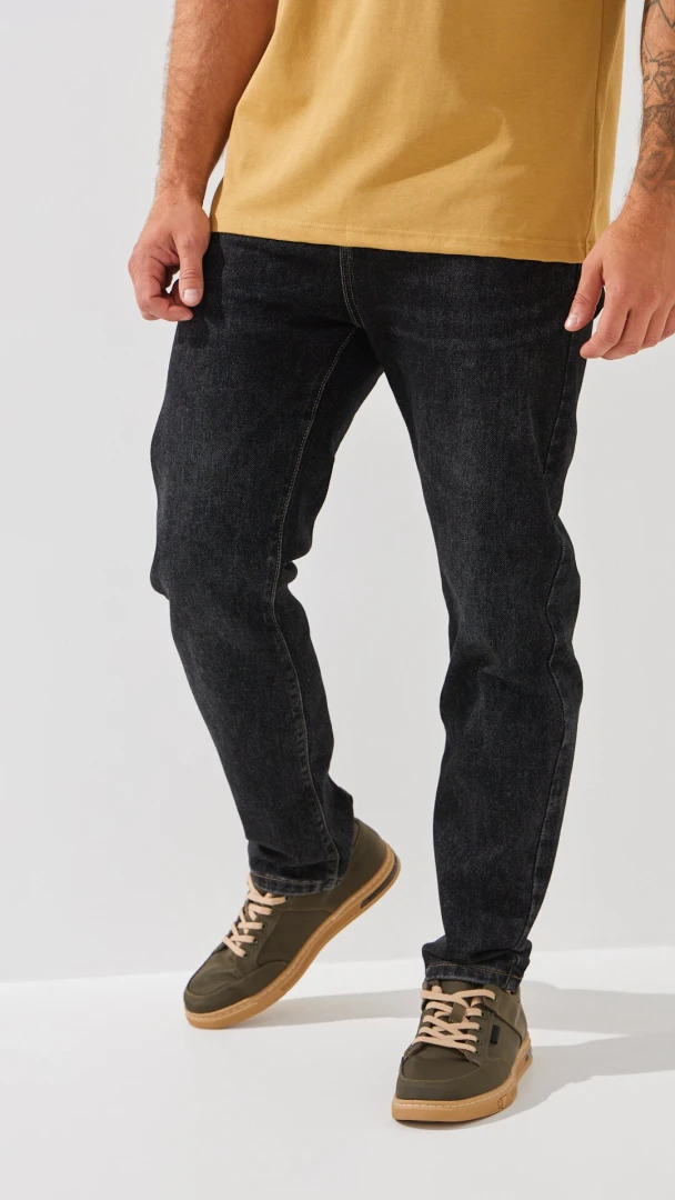Джинси Slim Fit чоловічі 2221 30 Чорний  Фото №0