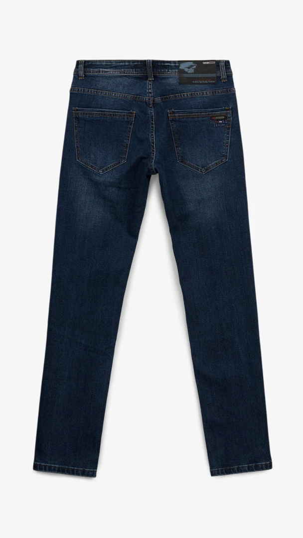 Джинси Slim Fit однотонні чоловічі RB0082DT 27 Темно-синій  Фото №3