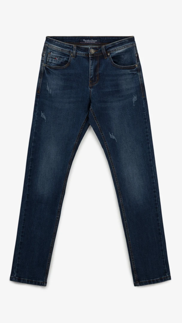 Джинси Slim Fit однотонні чоловічі RB0082DT 27 Темно-синій