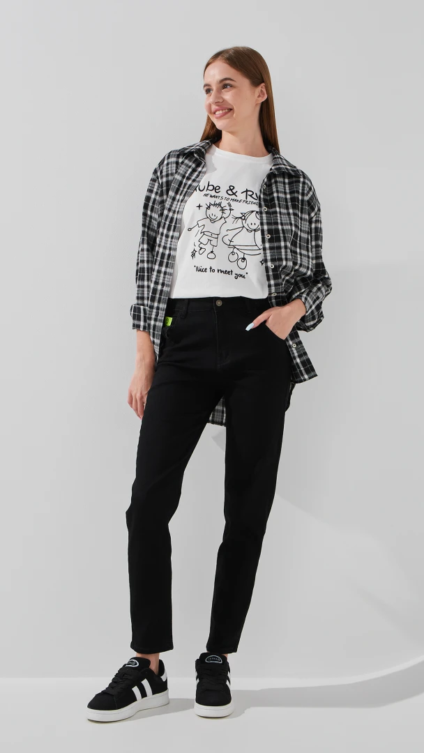 Джинси Mom Fit жіночі 3016 25 Чорний