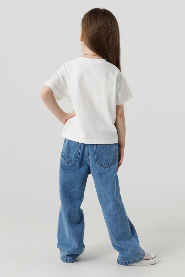 Футболка для дівчинки First Kids 0914 104 см Молочний  Фото №1