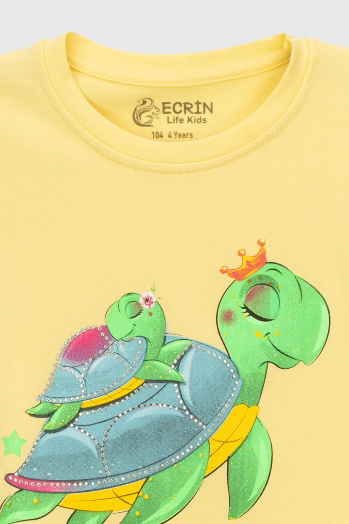 Футболка для дiвчинки Ecrin 4270 86 см Жовтий (2000990408068S)  Фото №7