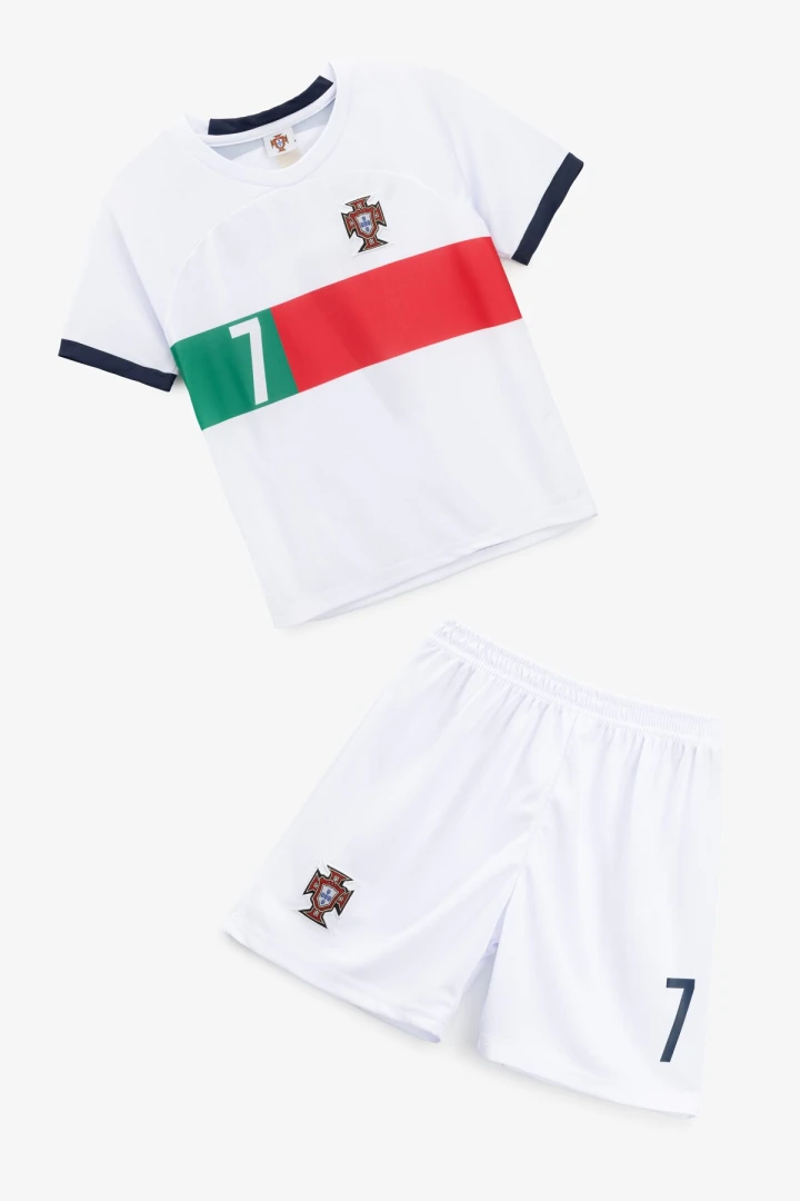 Футбольная форма для мальчика BLD ПОРТУГАЛИЯ RONALDO 104 см Белый  Фото №4