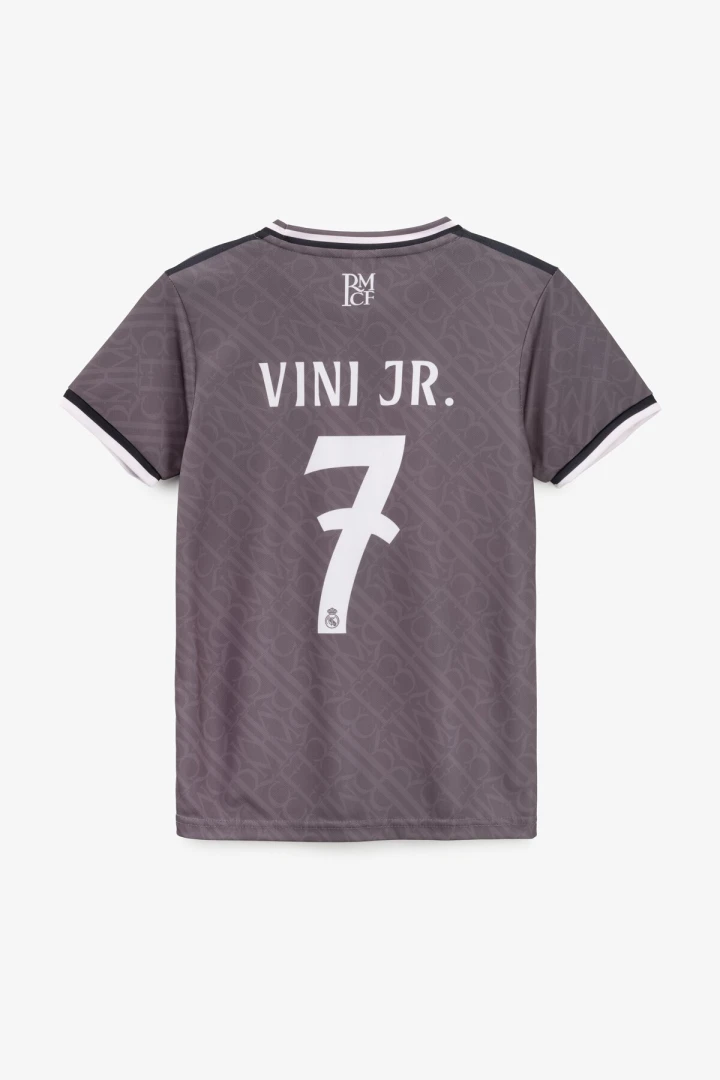 Футбольна форма для хлопчика BLD РЕАЛ МАДРИД VINI JR 110 см Сірий  Фото №7