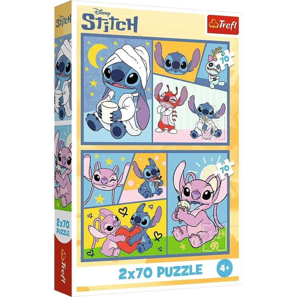 Пазлы Trefl «2x70» &quot;Lilo&amp;Stitch Со Стичем не скучно&quot; 34444 Разноцветный