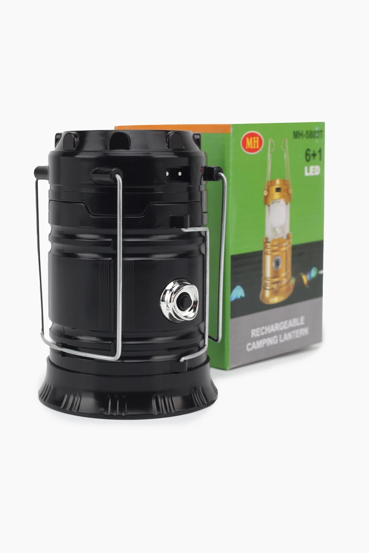 Кемпинговый LED фонарь, Черный MH-5800T с USB аккумуляторный с солнечной панелью MH-5800T (2000989474265)