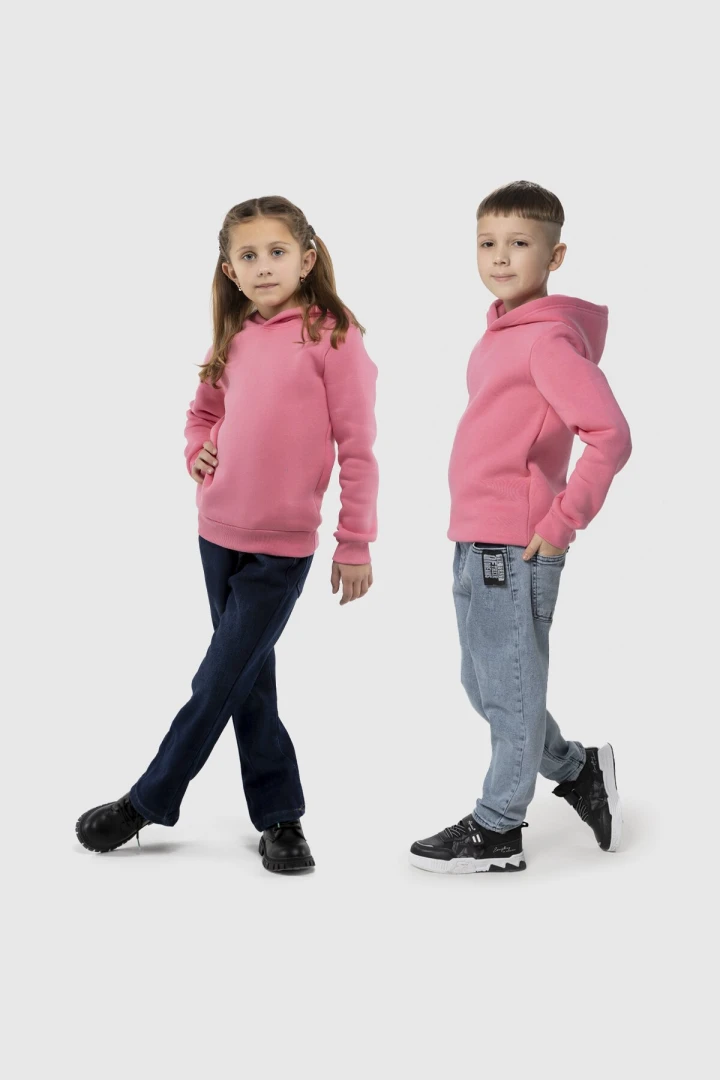 Худі однотонний дитячий First Kids 3164 146 см Рожевий (2000990057310W)