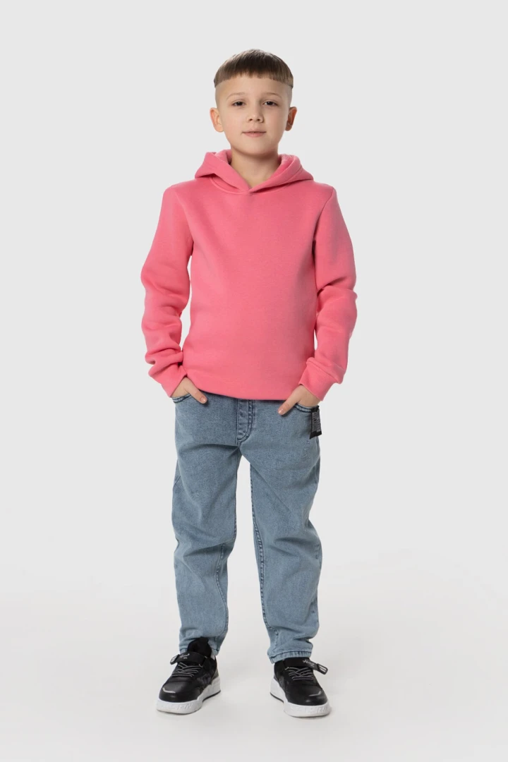 Худі однотонний дитячий First Kids 3164 146 см Рожевий (2000990057310W)  Фото №9