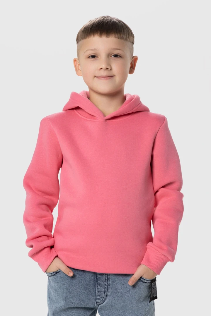 Худі однотонний дитячий First Kids 3164 146 см Рожевий (2000990057310W)  Фото №5