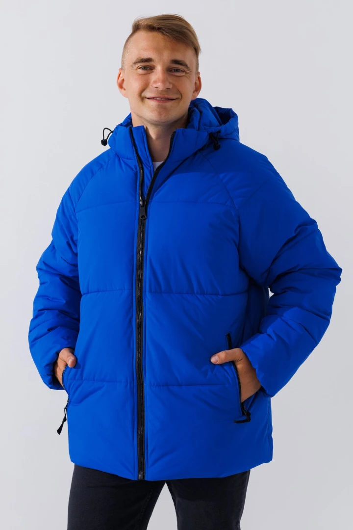 Куртка однотонна чоловіча 8088 S Електрік (2000990694638W)