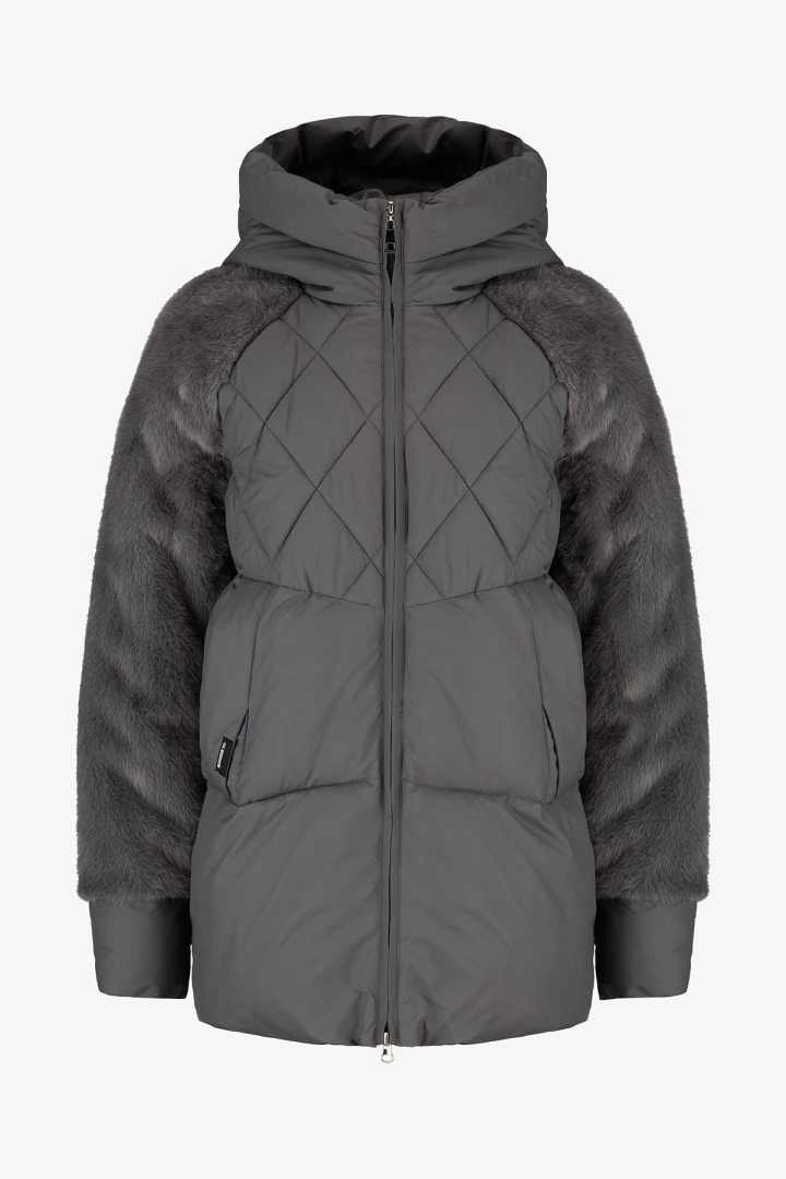 Куртка однотонная женская On me 6653 3XL Графит