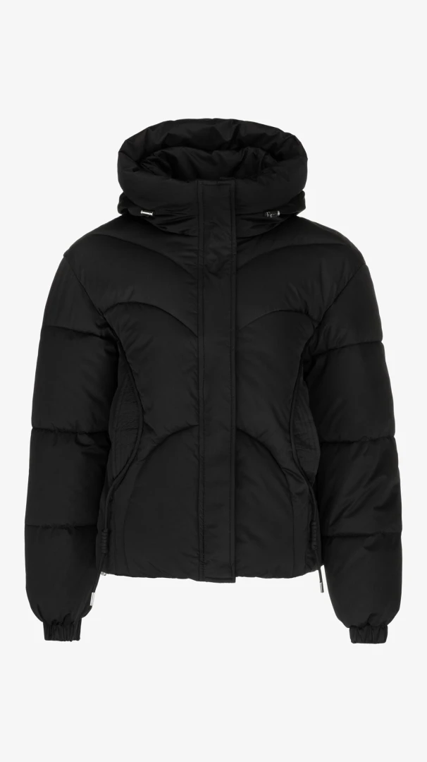 Куртка однотонная женская On me 9016 S Черный