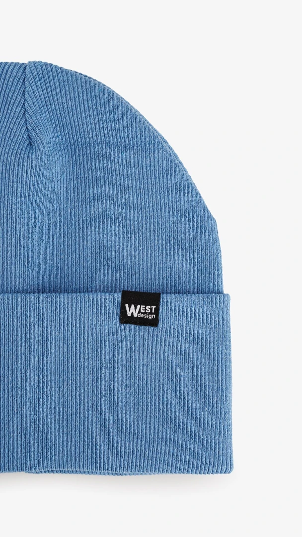 Набор шапка+снуд для мальчика West НБ РД Подворот One Size Светло-синий  Фото №1