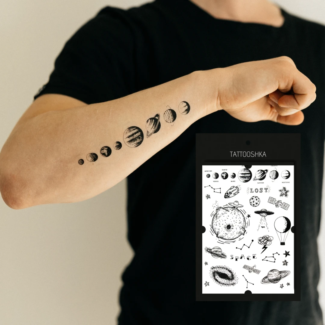 Набір тату &quot;Космічний Бум&quot; Tattooshka LC-124 (5805800010052)  Фото №0