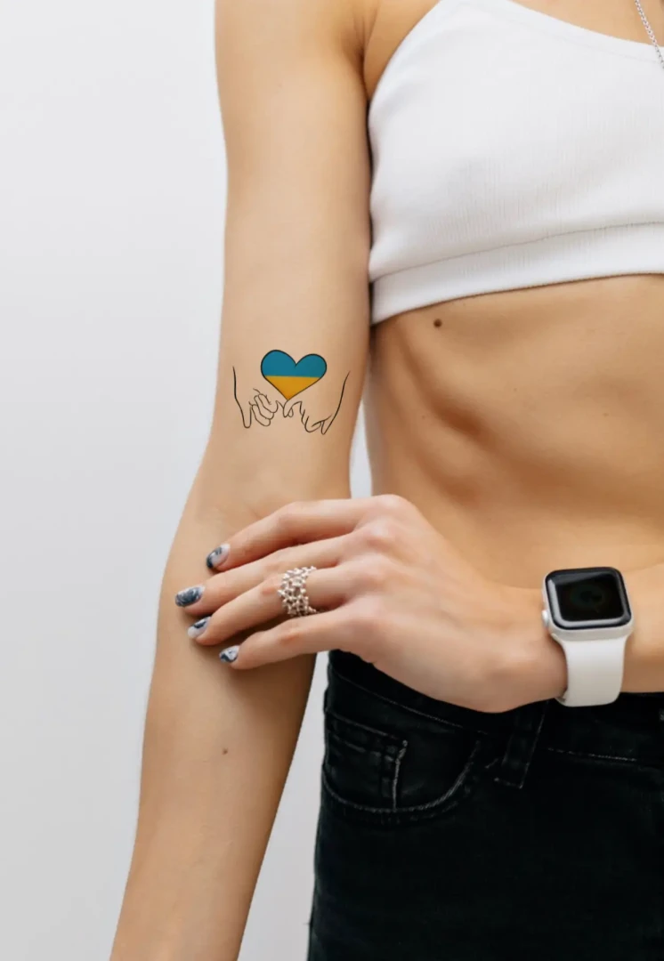 Набор тату &quot;Украина в моем сердце&quot; Tattooshka LB-137 (5805800013503)  Фото №0