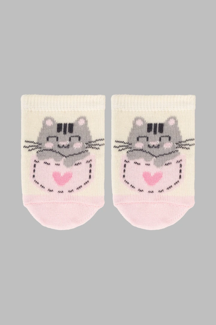 Шкарпетки для дівчинки VT Socks ШДК024-1750 Киця 8-10 Молочний (2000903556275A)