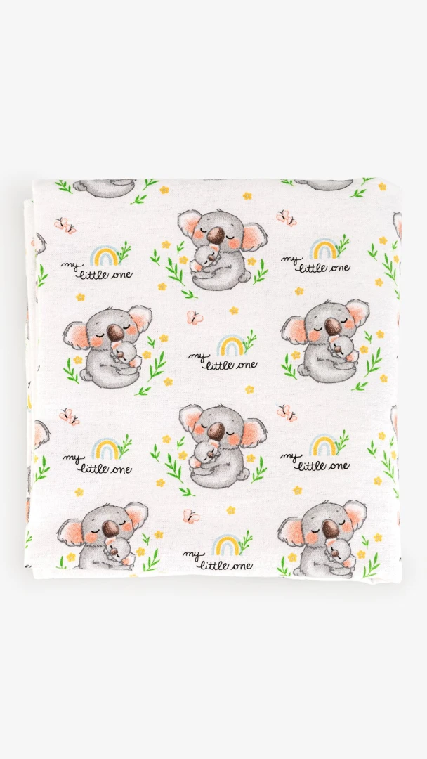 Пелюшка дитяча Коала біла One Size  Різнокольоровий  Фото №0