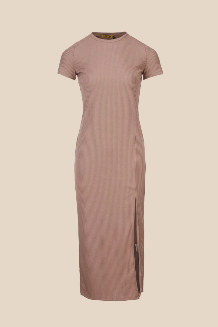 Платье однотонное женское LAWA WBC02371 XS Мокко  Фото №4