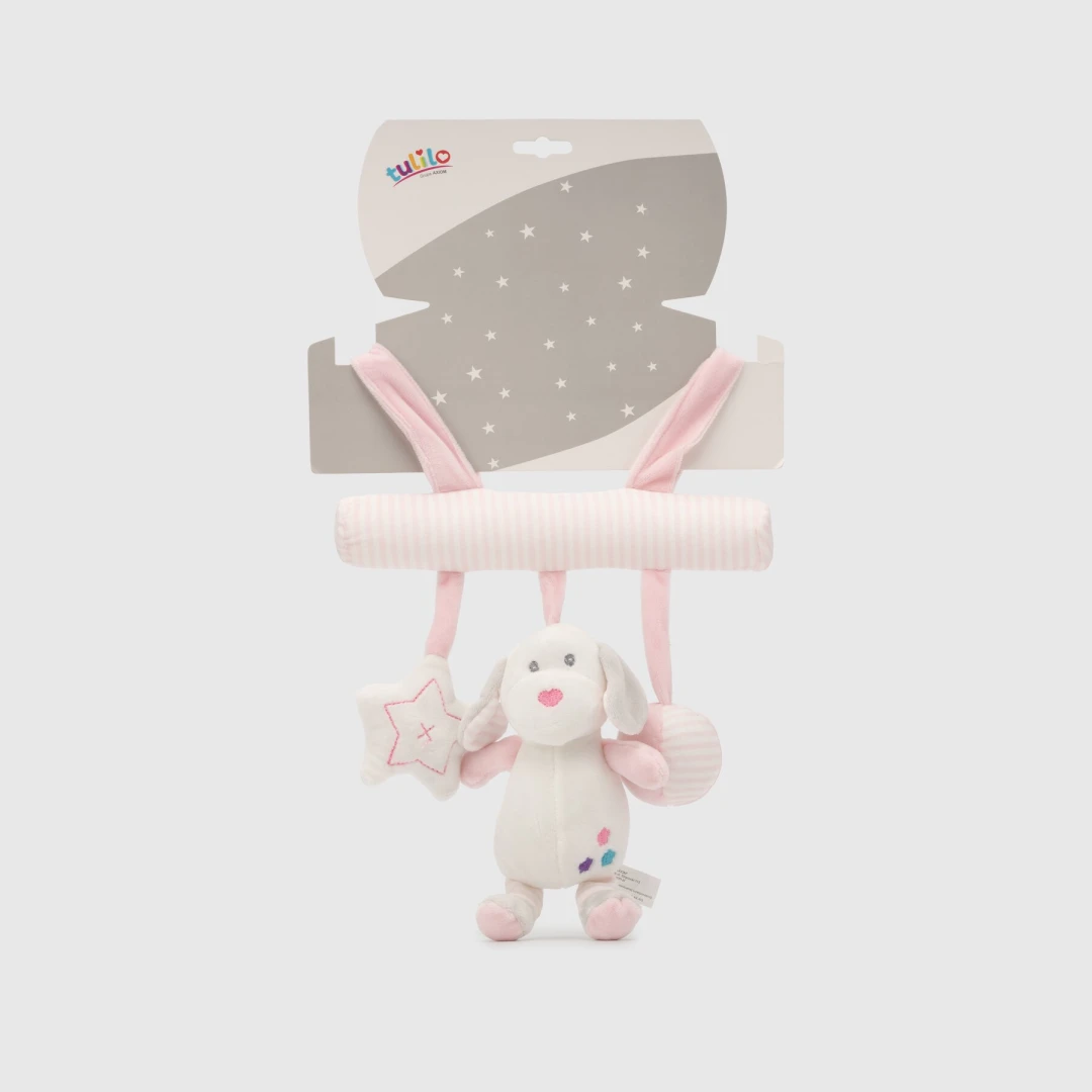 Підвіска з брязкальцем та дзвоником Песик BABY TRADE 11/5007/4 Рожевий (2000990362964)  Фото №2