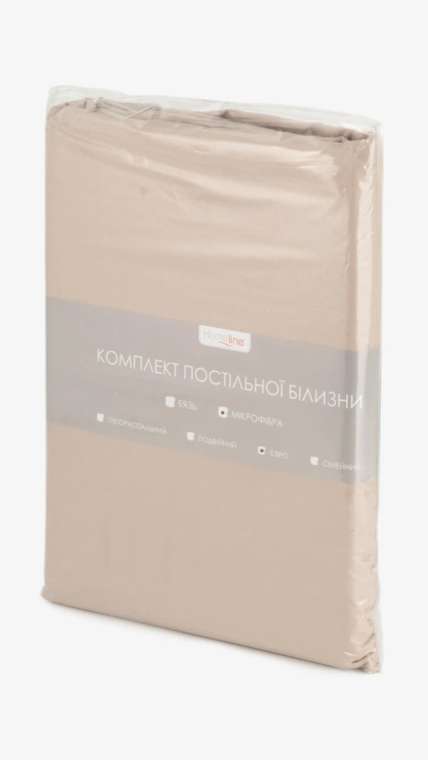 Постельное белье Евро HOME LINE 173952 215 х 240 см Капучино  Фото №2