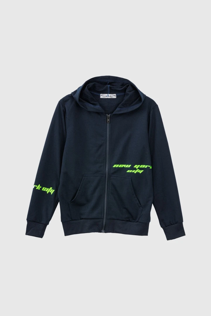 Спортивний костюм (кофта+штани) для хлопчика XHZ-0599 170 см Темно-синій з салатовим (2000990733092D)  Фото №6
