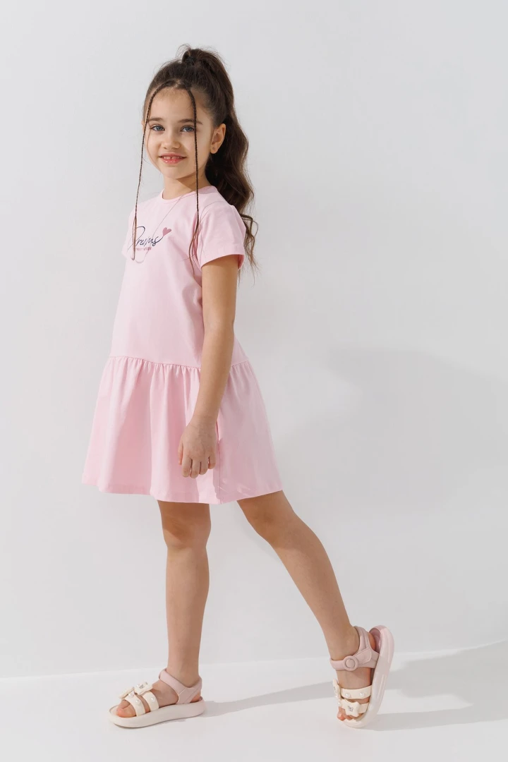Сукня з принтом для дівчинки Baby Show 16519 116 см Рожевий  Фото №0